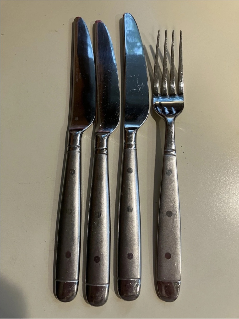 Cuisinart Stainless Steel flatware replacement pieces 3 knife 1 fork